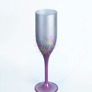 Taça de Champagne PRATEADA degrade (Lilás)