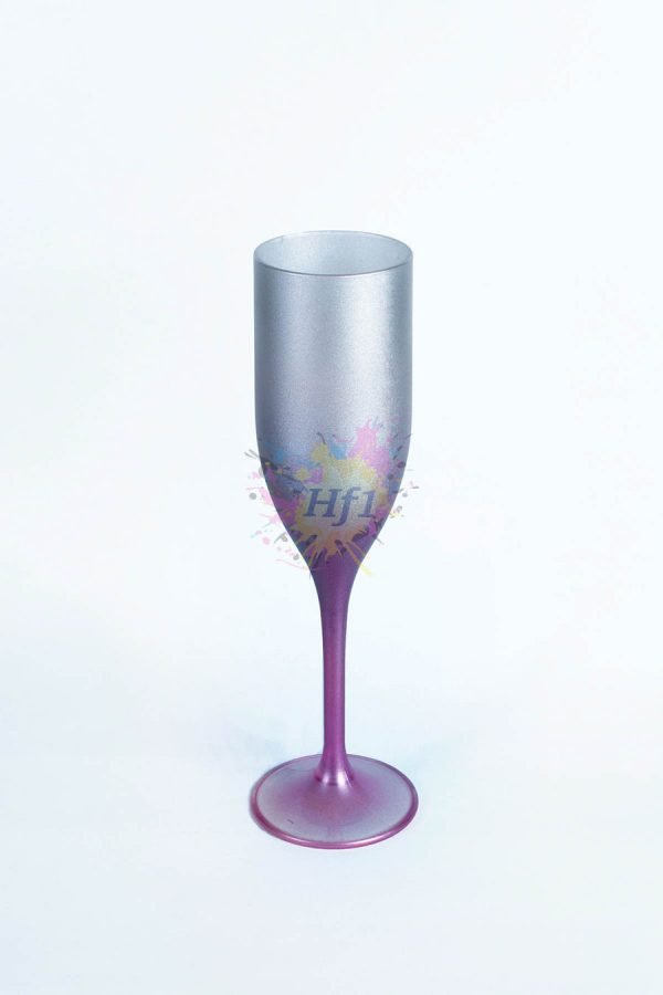 Taça de Champagne PRATEADA degrade (Lilás)